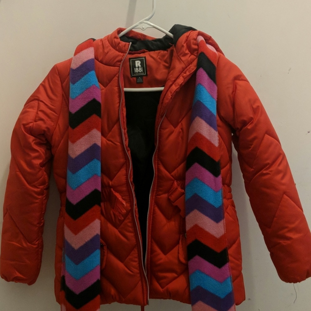 GIRL WINTER JACKET WITH HOOD & SCARF